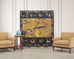 Chinese Export Lacquered Gilt Coromandel Screen Cranes and Ducks