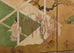 Weathered Japanese Meiji Four Panel Screen Tale of Genji