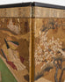 Weathered Japanese Meiji Four Panel Screen Tale of Genji