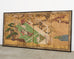 Weathered Japanese Meiji Four Panel Screen Tale of Genji