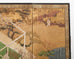 Weathered Japanese Meiji Four Panel Screen Tale of Genji