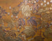 Japanese Showa Four Panel Screen Gilt Moriage Flowers