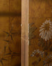 Japanese Showa Four Panel Screen Gilt Moriage Flowers