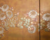 Japanese Showa Four Panel Screen Gilt Moriage Flowers