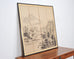 Japanese Showa Four Panel Screen Spring River Landscape 5 Ft.