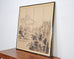 Japanese Showa Four Panel Screen Spring River Landscape 5 Ft.