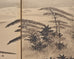 Japanese Showa Four Panel Screen Spring River Landscape 5 Ft.