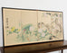 Asian Four Panel Byobu Screen Hundred Flowers Bloom