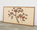Japanese Showa Four Panel Screen Fruiting Pomegranate Tree