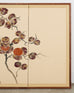 Japanese Showa Four Panel Screen Fruiting Pomegranate Tree