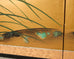 Japanese Showa Four Panel Screen Quail Amid Autumn Grasses