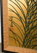 Japanese Showa Four Panel Screen Quail Amid Autumn Grasses