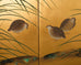Japanese Showa Four Panel Screen Quail Amid Autumn Grasses