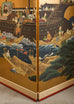 Japanese Showa Four Panel Screen Nanban Ship on Gilt