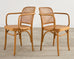Set of Four Thonet Prague Bentwood Armchairs by Josef Hoffman