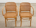 Set of Four Thonet Prague Bentwood Armchairs by Josef Hoffman