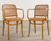 Set of Four Thonet Prague Bentwood Armchairs by Josef Hoffman