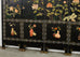 Chinese Six Panel Carved Soapstone Coromandel Lacquer Screen