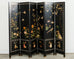 Chinese Six Panel Carved Soapstone Coromandel Lacquer Screen