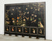 Chinese Six Panel Carved Soapstone Coromandel Lacquer Screen