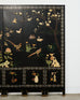 Chinese Six Panel Carved Soapstone Coromandel Lacquer Screen