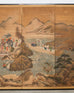 Japanese Edo Four Panel Screen Tale of Taishokan