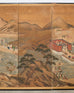 Japanese Edo Four Panel Screen Tale of Taishokan