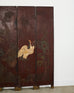 Chinese Export Qing Lacquered Four Panel Coromandel Screen