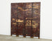 Chinese Export Qing Lacquered Four Panel Coromandel Screen