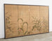 Japanese Meiji Four Panel Screen After Tawaraya Sotatsu