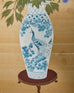 Japanese Showa Four Panel Screen Flower Vases on Silk