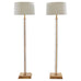 Pair of Charles Hollis Jones Style Lucite Column Floor Lamps