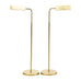 Pair of Mid-Century Brass Adjustable Pharmacy Floor Lamps