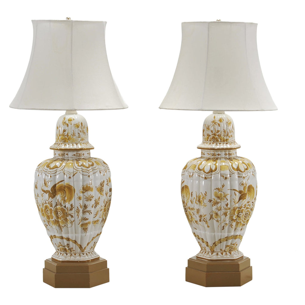 Pair of Wilshire House Porcelain Ginger Jar Table Lamps
