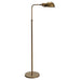 Art Deco Style Patinated Brass Adjustable Pharmacy Floor Lamp