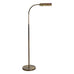 Mid-Century Patinated Brass Adjustable Pharmacy Floor Lamp
