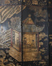 Chinese Export Five Panel Coromandel Screen Pagoda Landscape