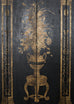 Neoclassical Style Lacquered Five Panel Screen Fragment