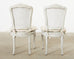 Set of Six French Provincial Style Painted Cane Dining Chairs