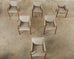 Set of Six Walnut and Quilted Leather Dining Chairs