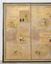 Japanese Edo Six Panel Screen Kano School Applied Vignettes