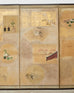 Japanese Edo Six Panel Screen Kano School Applied Vignettes