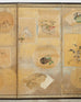 Japanese Edo Six Panel Screen Kano School Applied Vignettes