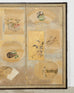 Japanese Edo Six Panel Screen Kano School Applied Vignettes