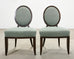 Set of Six Barbara Barry for Baker Oval X-Back Dining Chairs