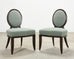 Set of Six Barbara Barry for Baker Oval X-Back Dining Chairs