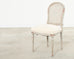 Set of Six Swedish Gustavian Style Painted Cane Dining Chairs