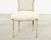 Set of Six Swedish Gustavian Style Painted Cane Dining Chairs