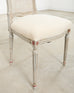 Set of Six Swedish Gustavian Style Painted Cane Dining Chairs