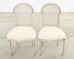 Set of Six Swedish Gustavian Style Painted Cane Dining Chairs